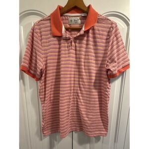 an original penguin by munsingwear Mens‎ Shirt Large Orange Red Striped